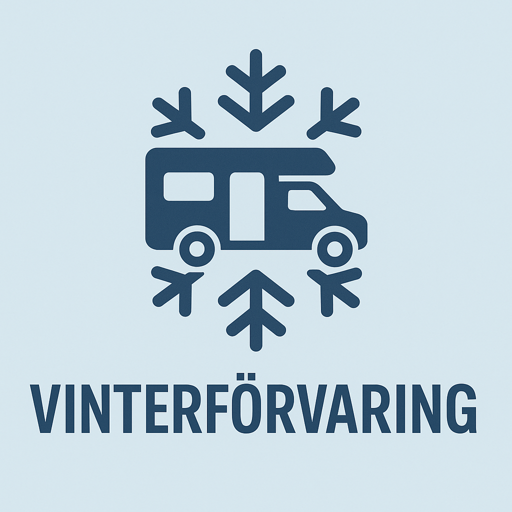 Symbol som visar vinterförvaring av husbil